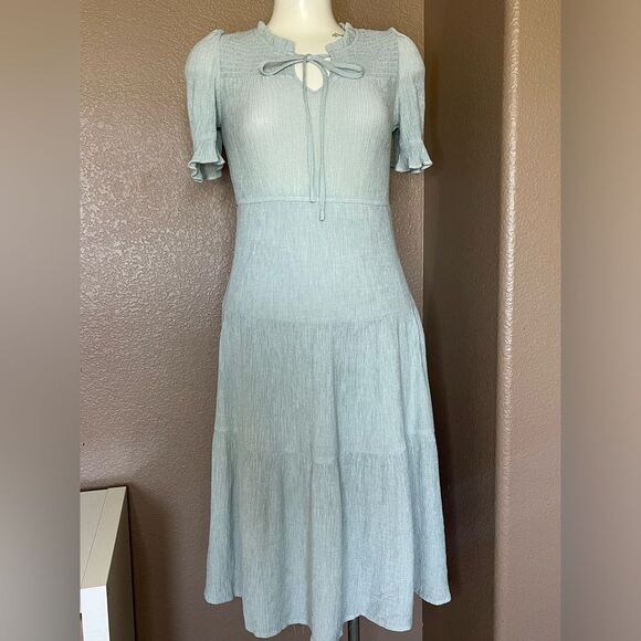 Sweet wanderer mint green midi dress size s - Picture 1 of 8